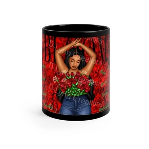 BLOOM 11oz Black Ceramic Coffee Mug (watermarks removed once purchased) BLOOM 11oz Black Ceramic Coffee Mug (watermarks removed once purchased)