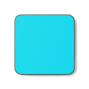 Ocean Blue Colored Hardboard Back Coaster, 3.5