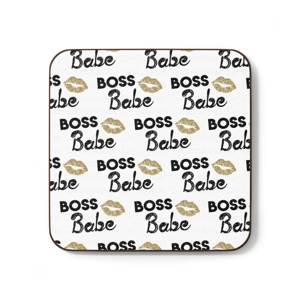 Boss Babe Hardboard Back Coaster, 3.5 Boss Babe Hardboard Back Coaster, 3.5