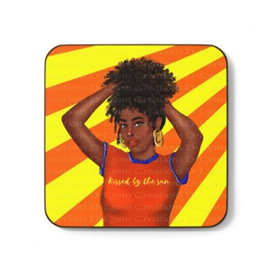 Kissed by the Sun Hardboard Back Coaster, 3.5