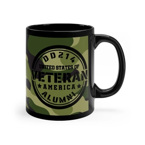 DD214 Veteran Alumni 11oz Black Ceramic Mug DD214 Veteran Alumni 11oz Black Ceramic Mug