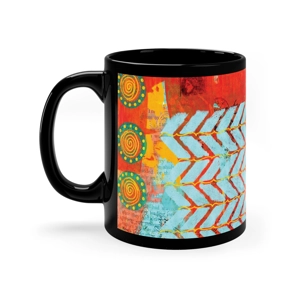 Bohemian Design Aries #8, 11oz Black Mug