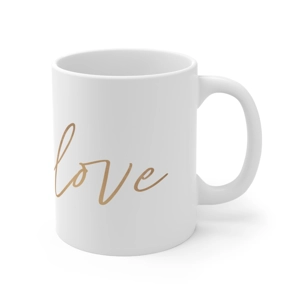 Love, 11oz White Ceramic Coffee Mug Love, 11oz White Ceramic Coffee Mug