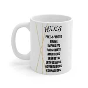 Aries 11oz White Ceramic Coffee Mug Aries 11oz White Ceramic Coffee Mug