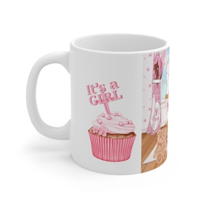 Its a Girl Baby Shower 11oz Ceramic Coffee Mug