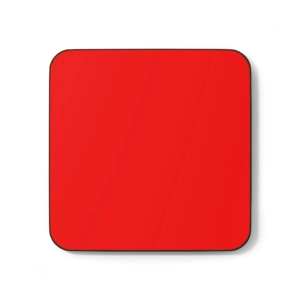 Red Hardboard Back Coaster, size: 3.5