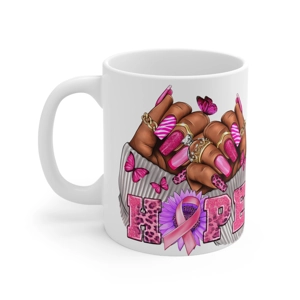 Hope in Nails 11oz White Ceramic Coffee Mug