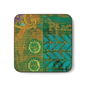 Bohemian Colored Design, #4 Hardboard Back Coaster, 3.5 Bohemian Colored Design, #4 Hardboard Back Coaster, 3.5