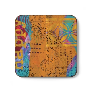 Bohemian Colored Design #5, Hardboard Back Coaster, Bohemian Colored Design #5, Hardboard Back Coaster,