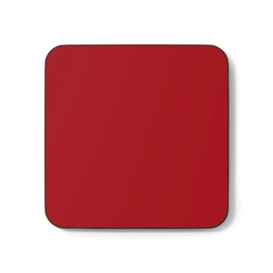 Dark Red Hardboard Back Coaster, 3.5