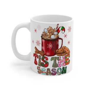 Tis The Season 11oz White Ceramic Coffee Mug