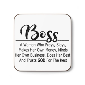 Boss Hardboard Back Coaster, 3.5 Boss Hardboard Back Coaster, 3.5