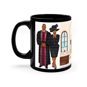 Pastor and First Lady, Pray More, Worry Less 11oz Black Ceramic Coffee Mug (watermark removed once p Pastor and First Lady, Pray More, Worry Less 11oz Black Ceramic Coffee Mug (watermark removed once p