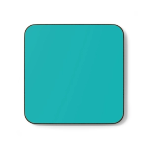 Teal Colored Hardboard Back Coaster, 3.5