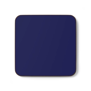 Navy Blue Colored Hardboard Back Coaster, 3.5