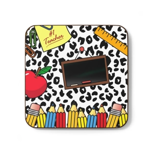 Teacher Hardboard Back Coaster, 3.5 Teacher Hardboard Back Coaster, 3.5