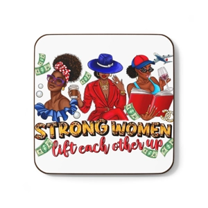 Strong Women Lift each other up, Hardboard Back Coaster, 3.5 Strong Women Lift each other up, Hardboard Back Coaster, 3.5