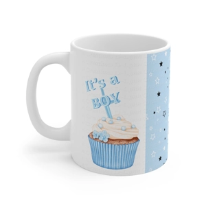 Its A Boy, 11oz White Ceramic Mug