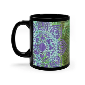 Bohemian Design Capricorn #12, 11oz Black Ceramic Mug