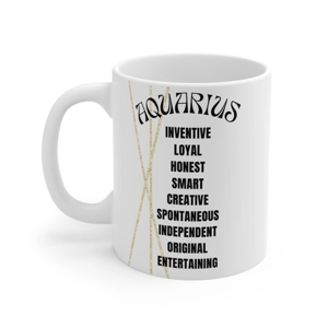 Aquarius 11oz White Ceramic Coffee Mug Aquarius 11oz White Ceramic Coffee Mug