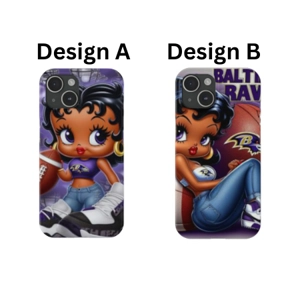Ravens Roar: Betty Boop's Fan-tastic Cell Phone Cases - A Stylish Touchdown for Female Football fans Ravens Roar: Betty Boop's Fan-tastic Cell Phone Cases - A Stylish Touchdown for Female Football fans