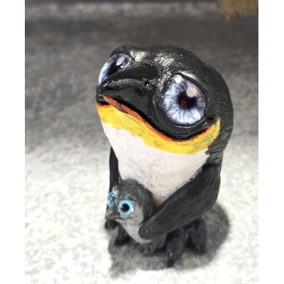 Emperor Penguin and son