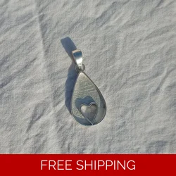 Pear heart pendant