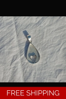 Pear heart pendant