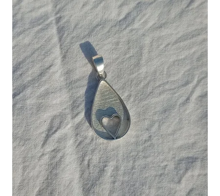 Pear heart pendant