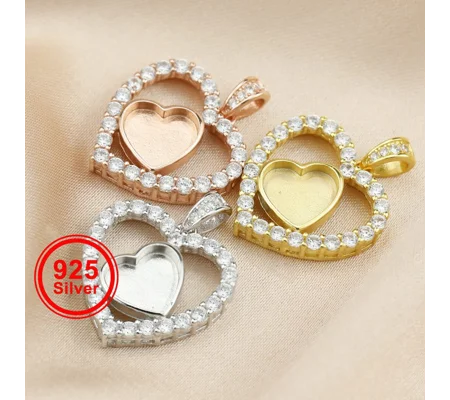 8MM Heart Halo Cremation Necklace