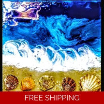 Beach Scene Cremation Canvas