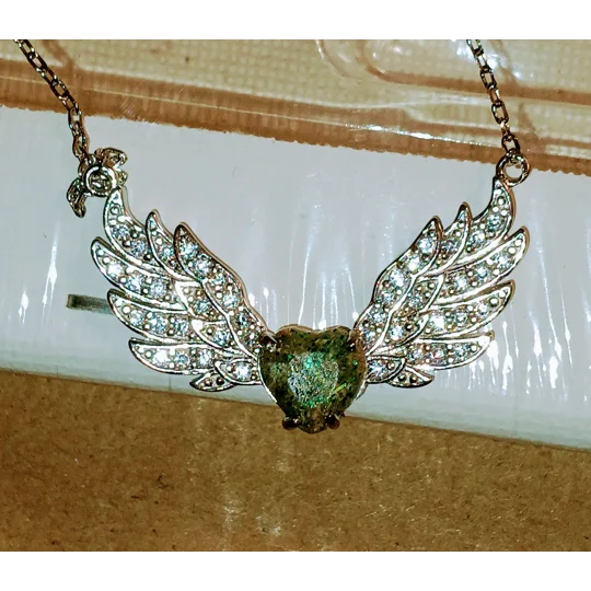Angel Heart Wing Cremation Necklace