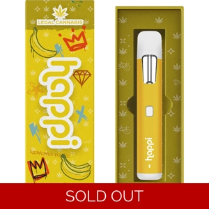 Happi Legal Cannabis THC THC8 Hybrid Banana Runtz 2G disposable vape