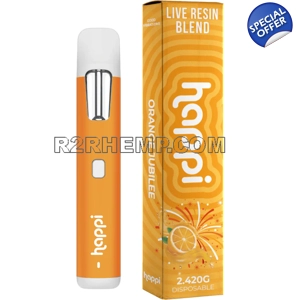 Happi Orange Jubilee 2g D8 Disposable Live Resin Blend Disposable   THC-O, THC-P, Delta-8
