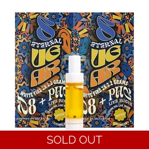 Sugar Eternal White Fire Delta 8 + PHC twin pack Twin 2.2 gram ,(4.4 grams total)