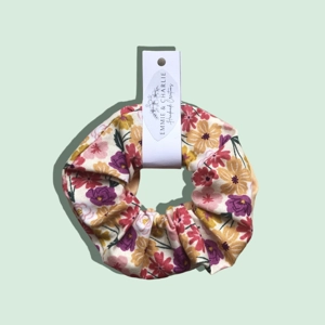 ‘Peachy Floral’ scrunchie pack