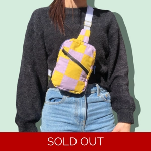 Crossbody Sling Bag ‘Yellow & Lavender’