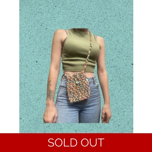 Crochet Crossbody Bag - Speckled