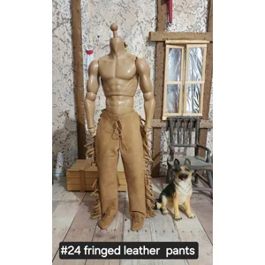# 24 fringed leather pants
