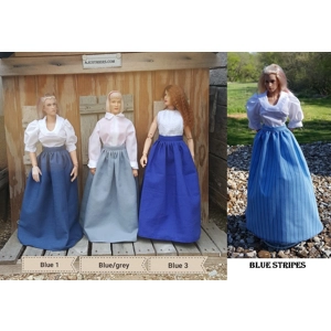 skirts in blue colors and teal!