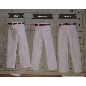 canvas colored belted trousers