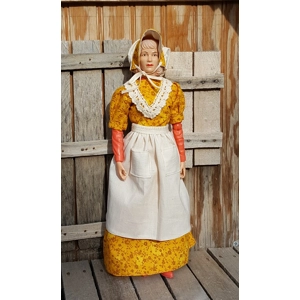 dark yellow calico farm dress outfit