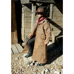 dusty brown duster