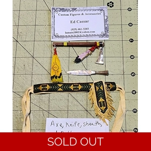 Axe, knife, sheath, and belt # 2