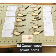 wood powder horns by Ed Cassar
