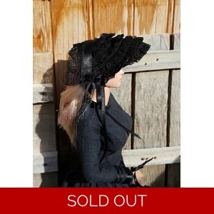 fancy black bonnet