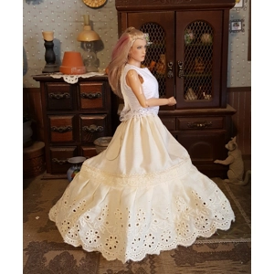fancy cream petticoat