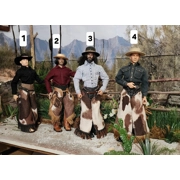 faux cow hide chaps/chinks