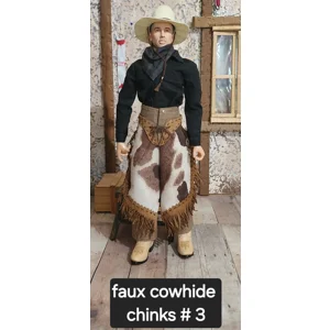 # 3 faux cowhide chinks