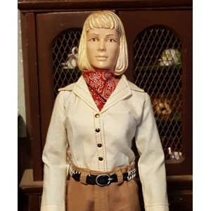 female black belt w/white lacing